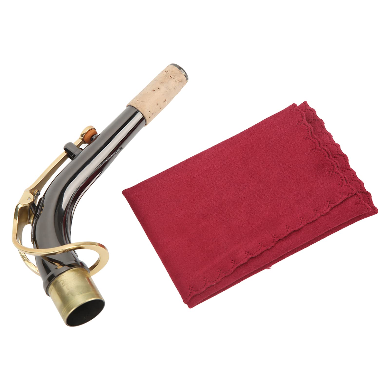 Sax Bend Neck, Saxophone Replacement Bend Neck Metal Cork Saxophones Accessory Black Plated