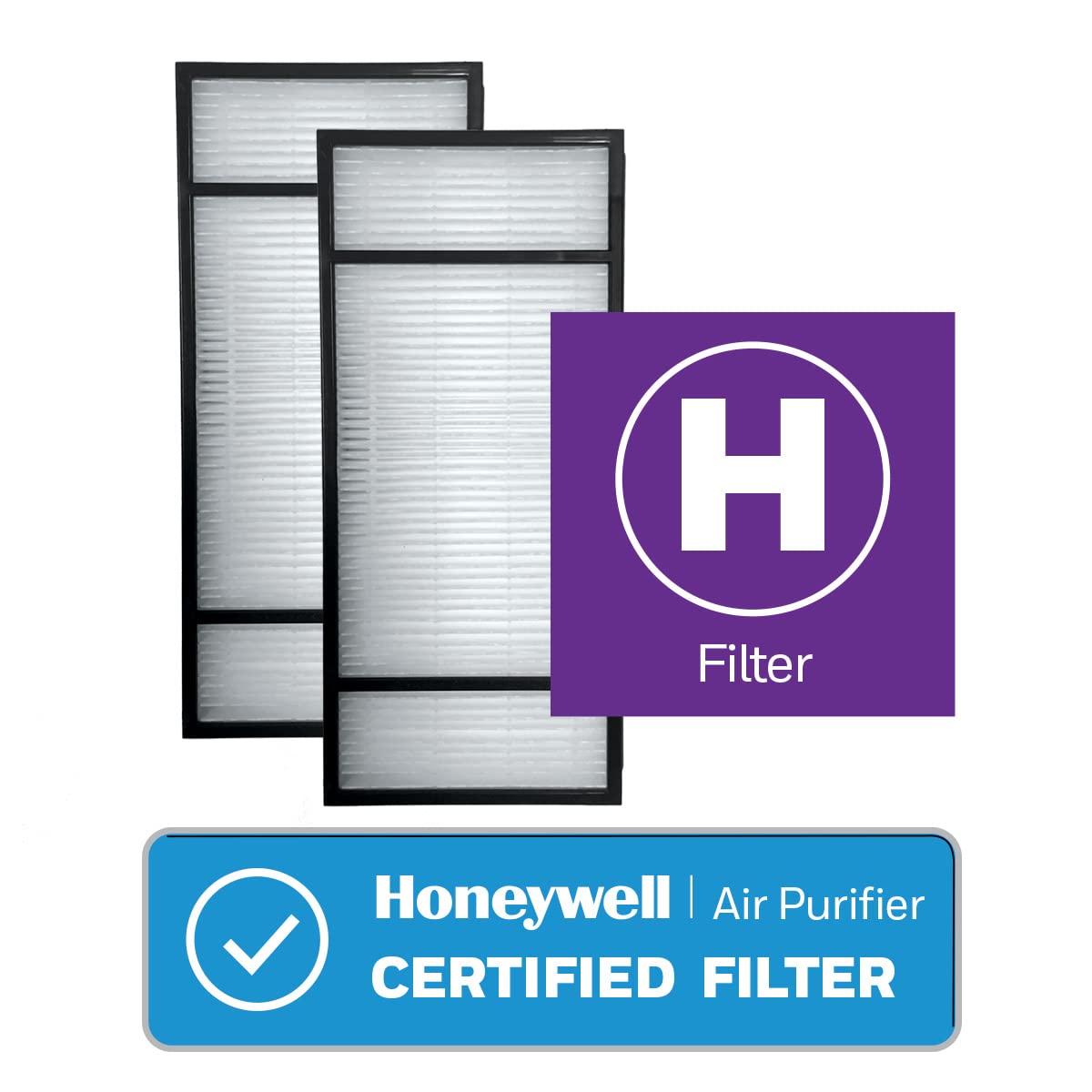Honeywell Hrf-H2 True Hepa Air Purifier Replacement Filter H, 2-Pack - Airborne Allergen Air Filter Targets Wildfire/Smoke, Poll