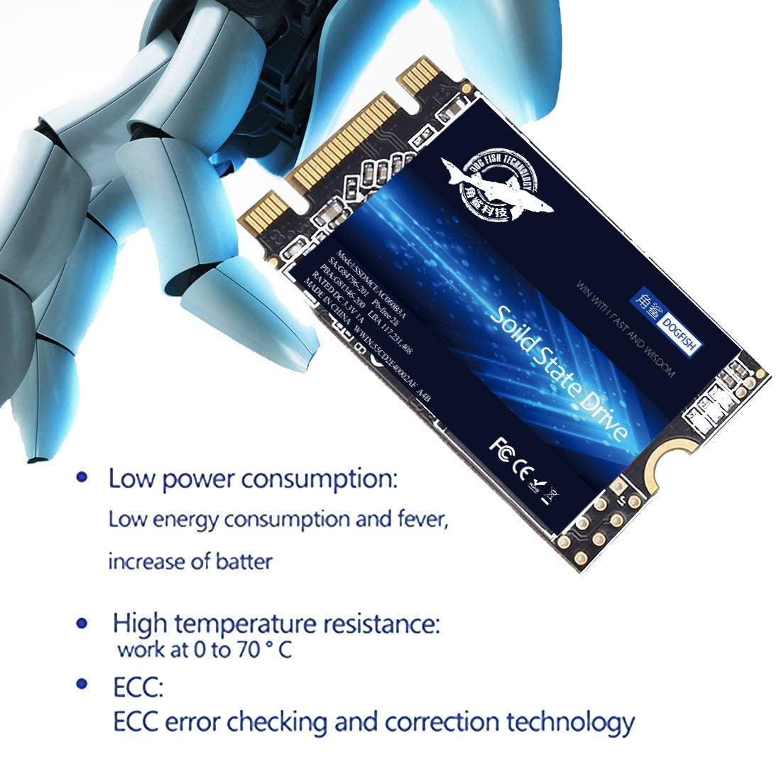 Ssd Sata M.2 2242 512Gb Dogfish Ngff Internal Solid State Drive High Performance Hard Drive Desktop Laptop Sata Iii 6Gb/S 2 Unit Package Pack [512Gb(2 Packs), M.2 2242]