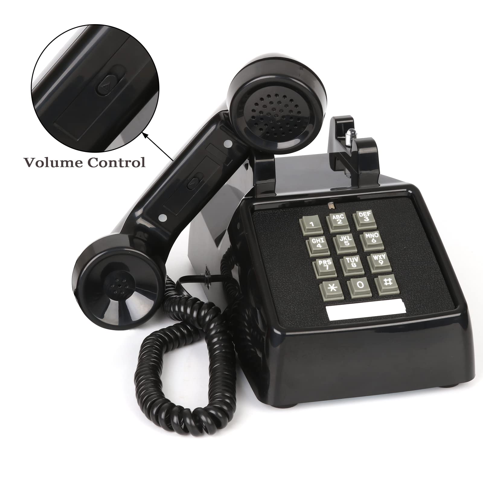 Sangyn Classic Vintage Cord Phones For Landline Old Telephone With Mechanical Ringer Volume Control Retro Analog Desk Phone For