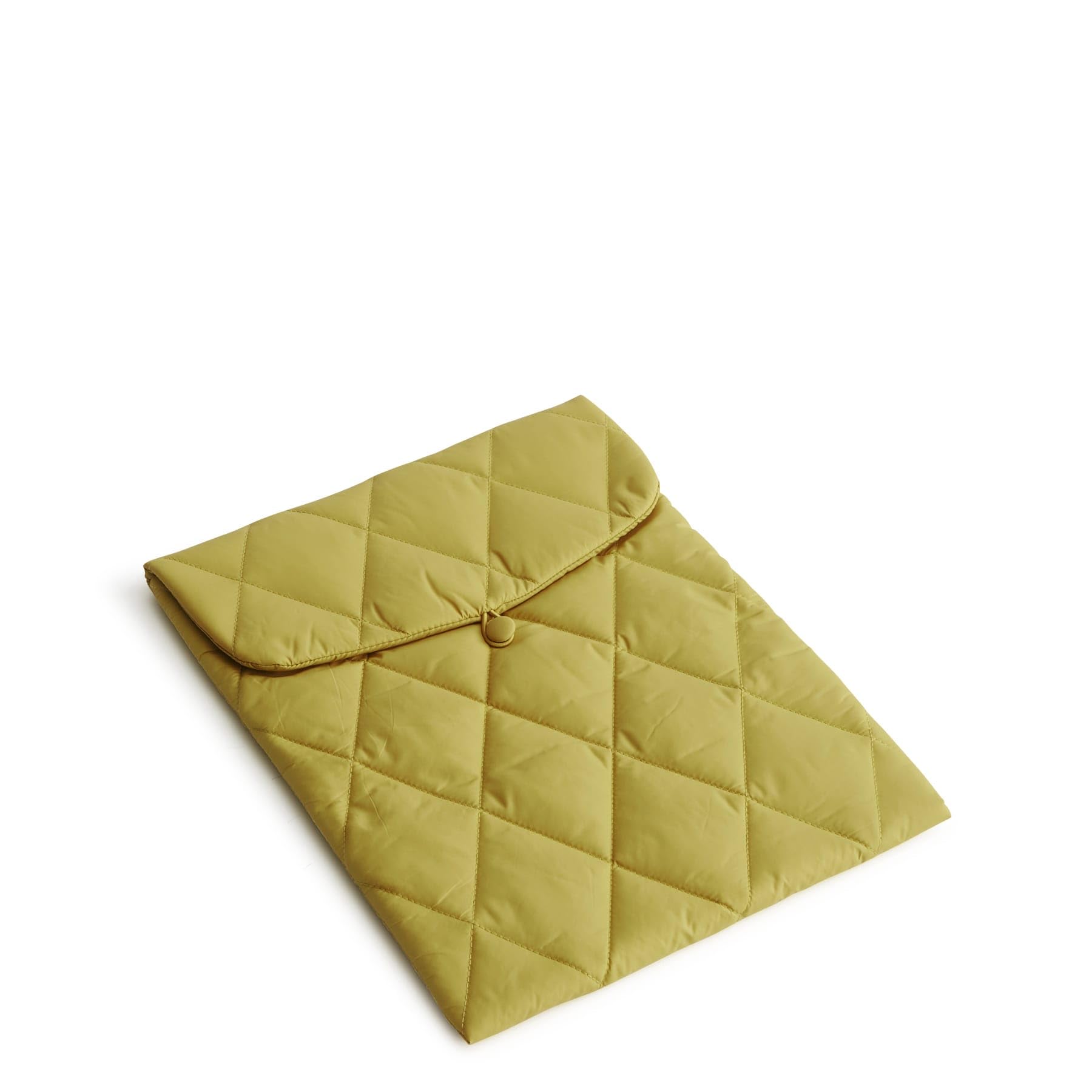 Vera Bradley Womens Featherweight Small Envelope Tech Sleeve, Golden Olive, One Size