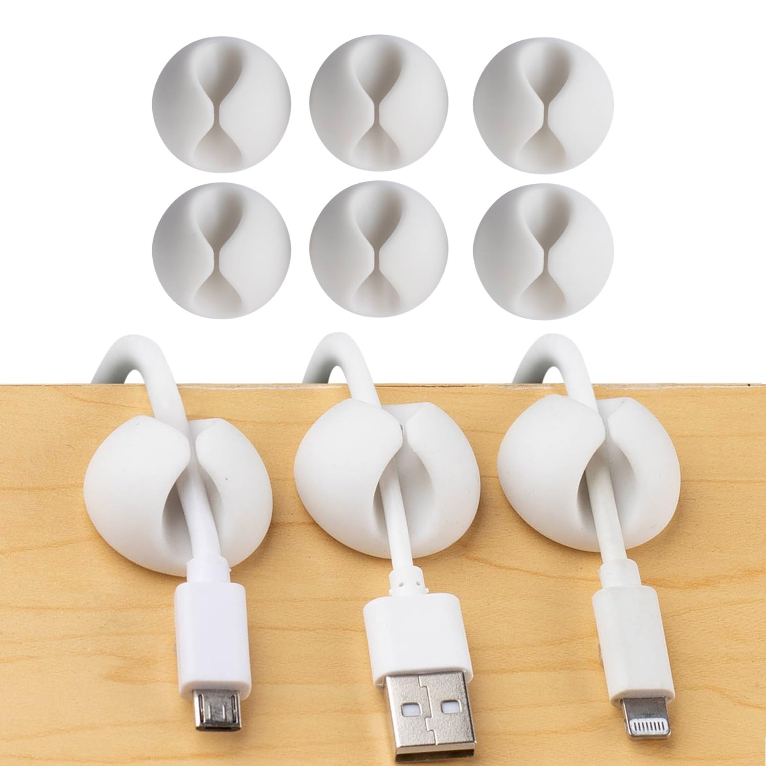 Convenient Cable Clips   Sticky, Compact Cable Holders For Cord Organization   Cord Keepers With 3M Strong Adhesive Backing For