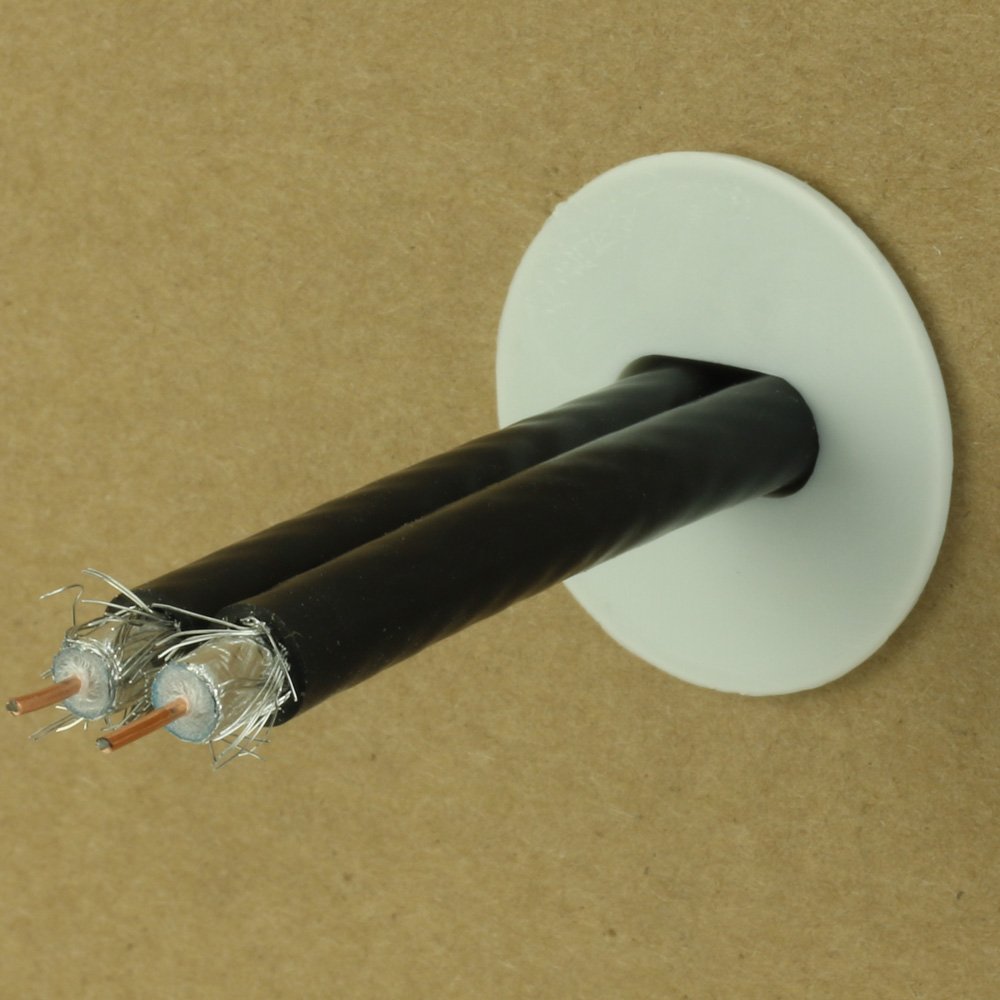 Skywalker Dual Feed Through Cable Bushings 100 Pieces (White)