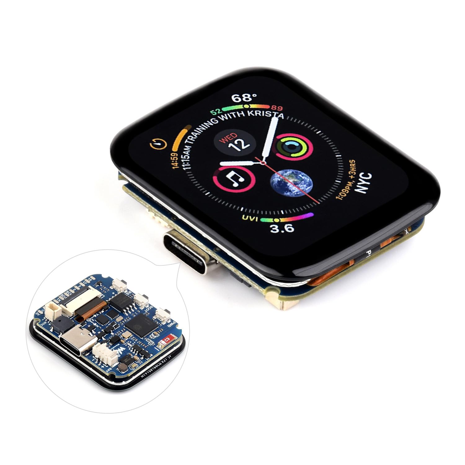 Waveshare Esp32 S3 1.69Inch Touch Display Development Board, 240  280 Pixels, Micro Lcd Display With Esp32 S3, 262K Color, Compa