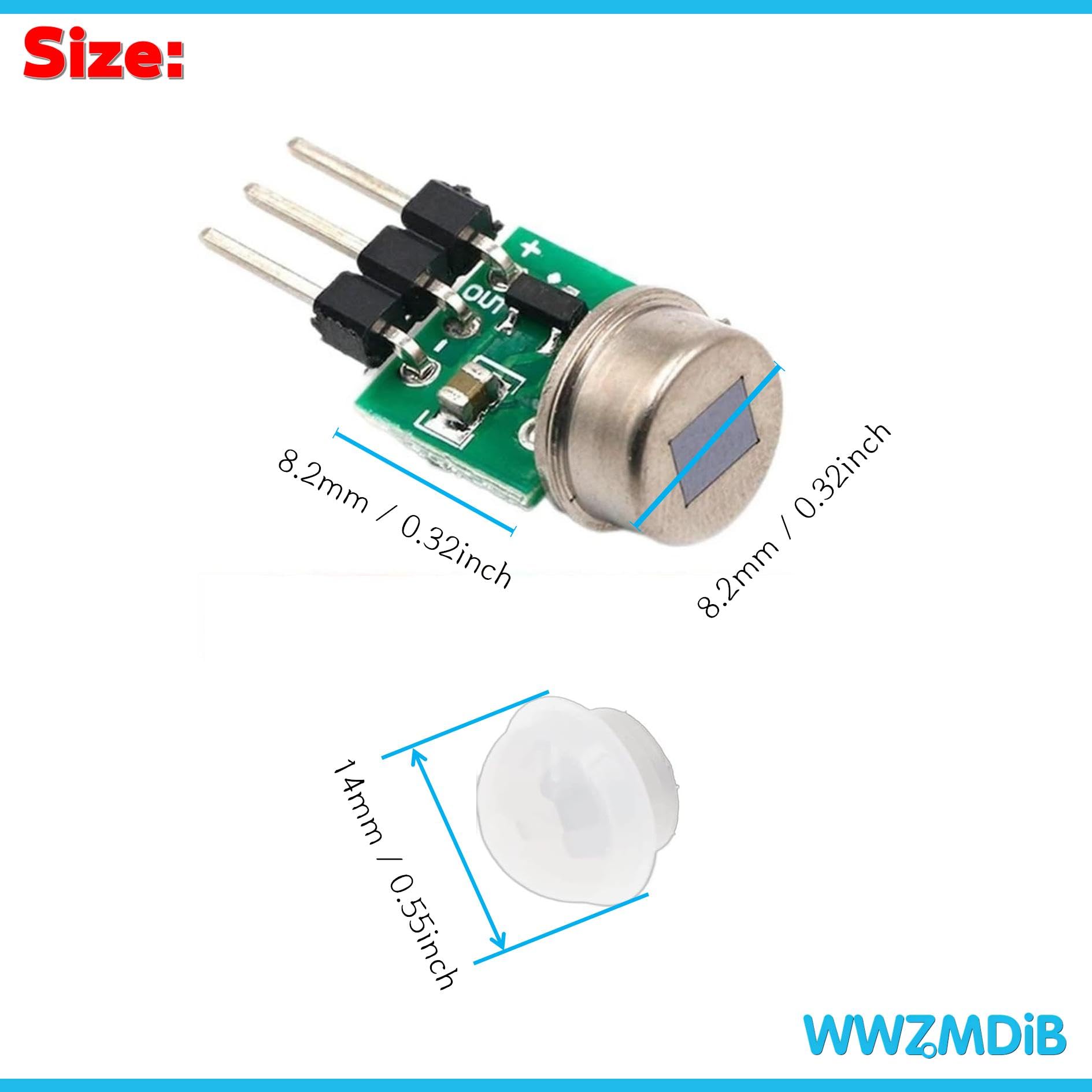 Wwzmdib 5Pcs Am312 Mini Pir Motion Sensor Module Hc Sr312 Ir Human Sensor For Arduino