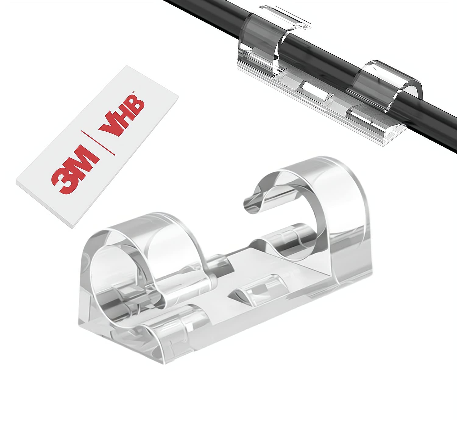 40Pcs Strong Adhesive Cable Clips,Wire Clips,Cord Organizer Cable Management Finisher Wire Clamp Wire Holder Cable Organizer Wir