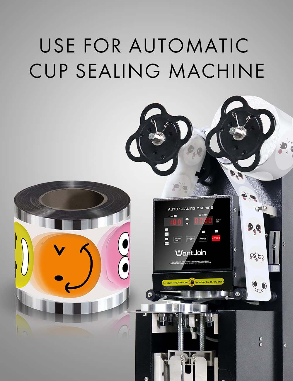Wantjoin Cup Sealing Film Tea Cup Sealing Film Cup Sealer Film 90 105 Mm 3000 Cups For Pp Plastic And Paper Cups