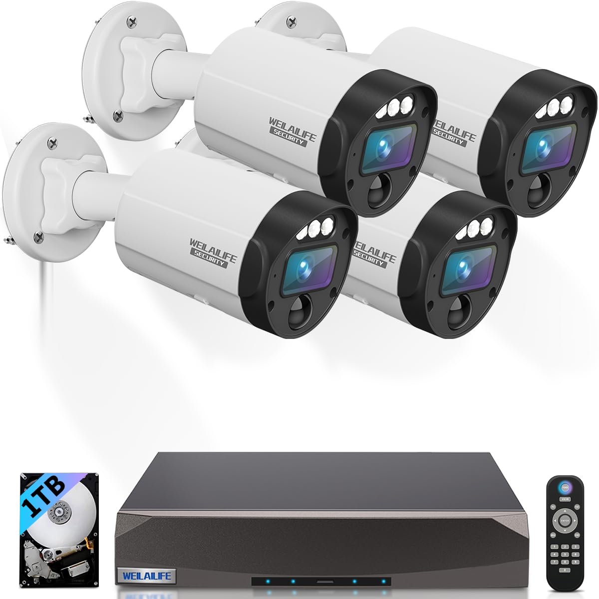 ?All-in-One Security System? 4K 2160P Outdoor Wired Security Camera System, Home Video Surveillance & Security Cameras Systems