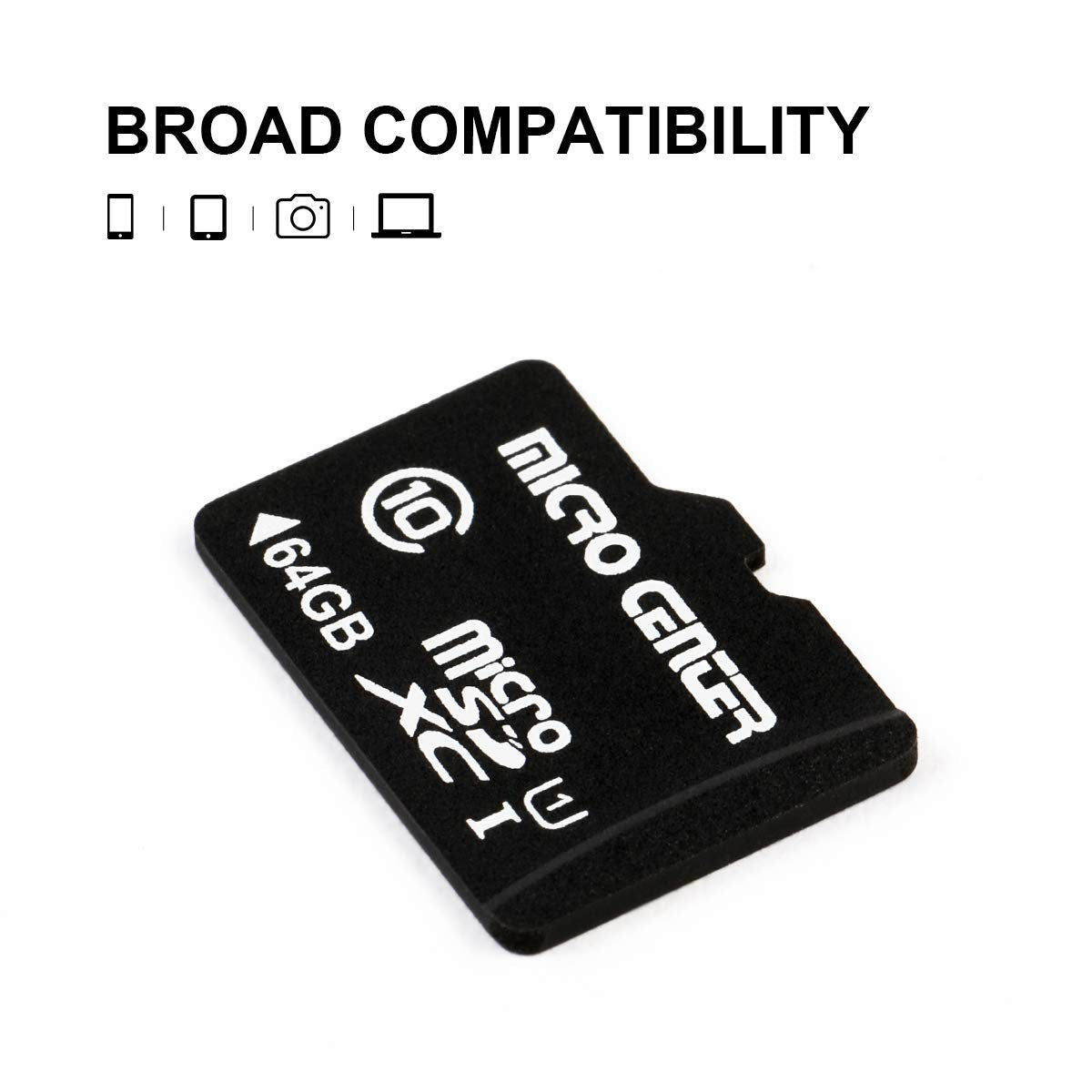 Inland Micro Center 64Gb Class 10 Microsdxc Flash Memory Card 10 Pack With Adapter For Mobile Device Storage Phone, Tablet, Dron