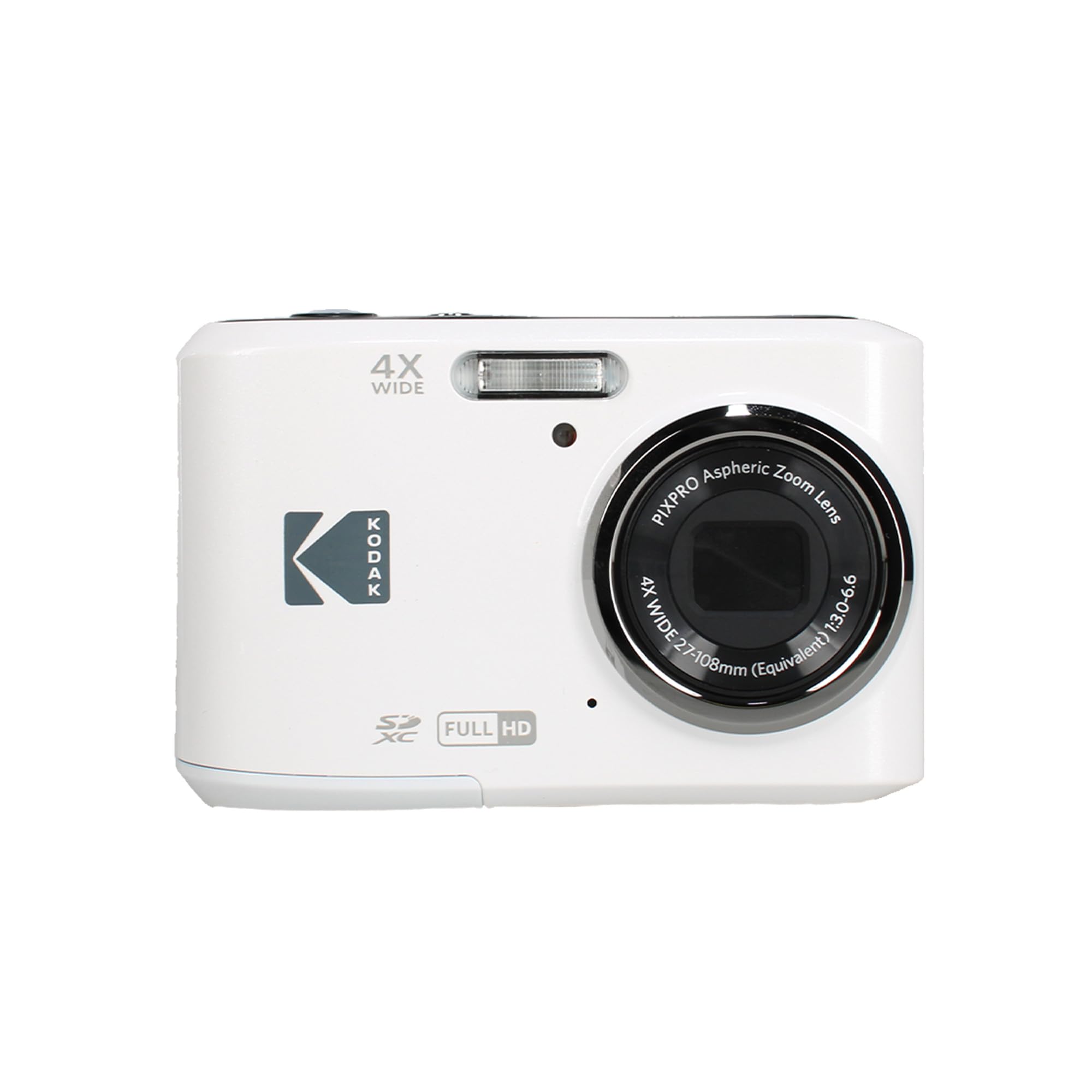 Kodak Pixpro Fz45 Digital Camera (White) Bundle Including: 2X 64 Gb Memory Card, Rechargeable Batteries, Camera Case, Flexible T