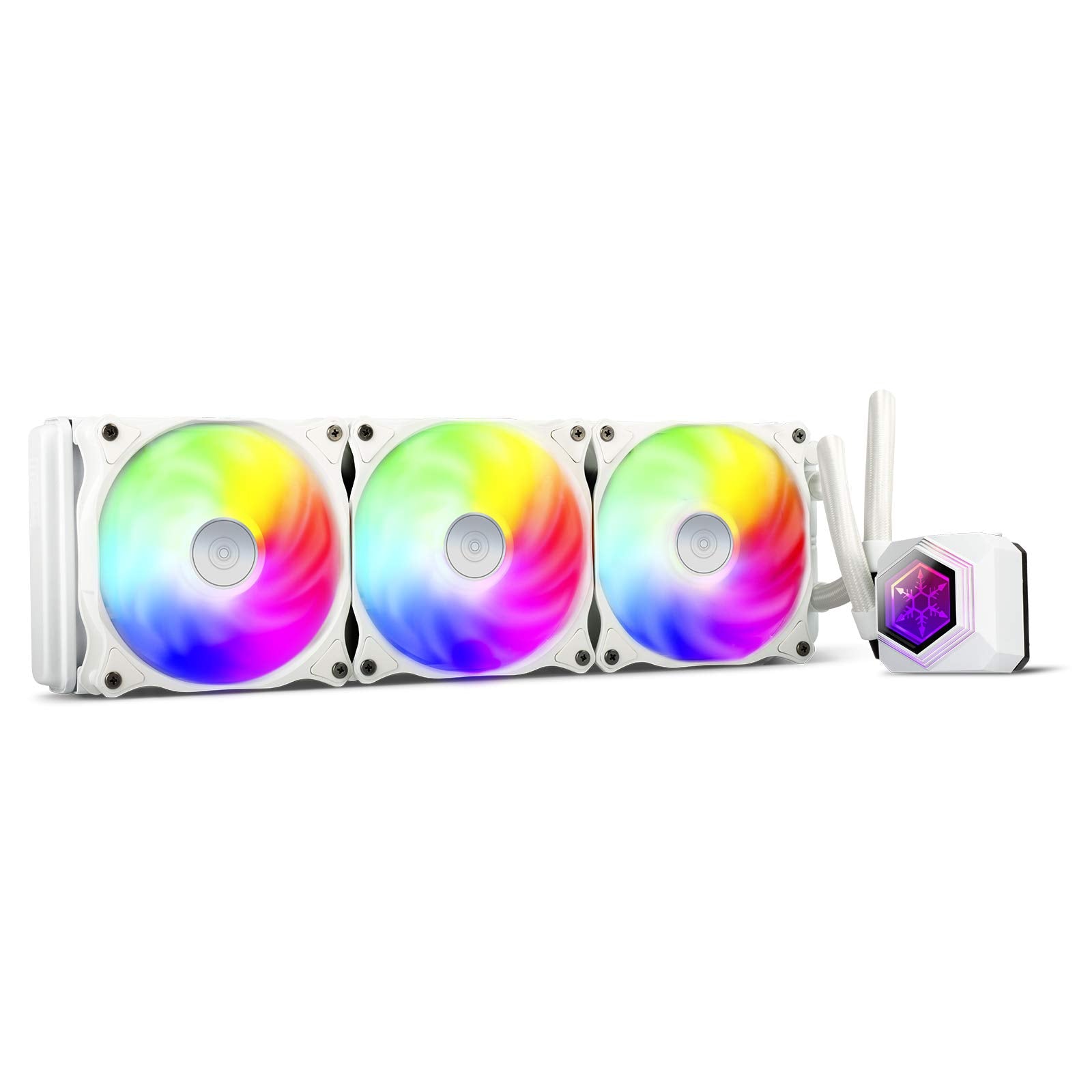 Aio Cpu Liquid Cooling/White/Argb/Triple 120Mm Pwm Fan/Mct Pump/Support Intel Lga 1700