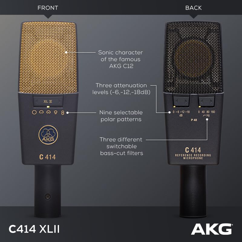 Akg Pro Audio C414 Xls Stereoset Instrument Condenser Microphone, Multipattern, Matched Pair