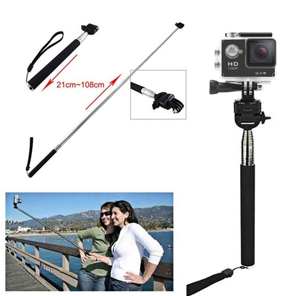 Vvhooy Universal Action Camera Accessories Bundle Head Chest Strap Mount/Selfie Stick/Floating Hand Grip Compatible With Dragon