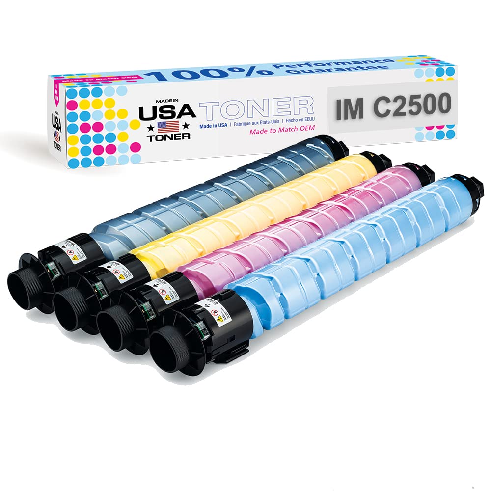 Made In Usa Toner Compatible Replacement For Ricoh Lanier Savin Im C2000 Im C2500, 842307 842310 842309 842308 (Black, Cyan, Mag