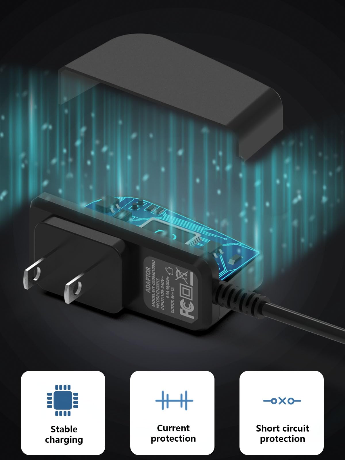 Replacement Charger For Manscaped Lawn Mower 3.0/2.0 Electric Groin Hair Trimmer Manscape Power Adapter Supply Cord 5Ft 5V 1A Bl