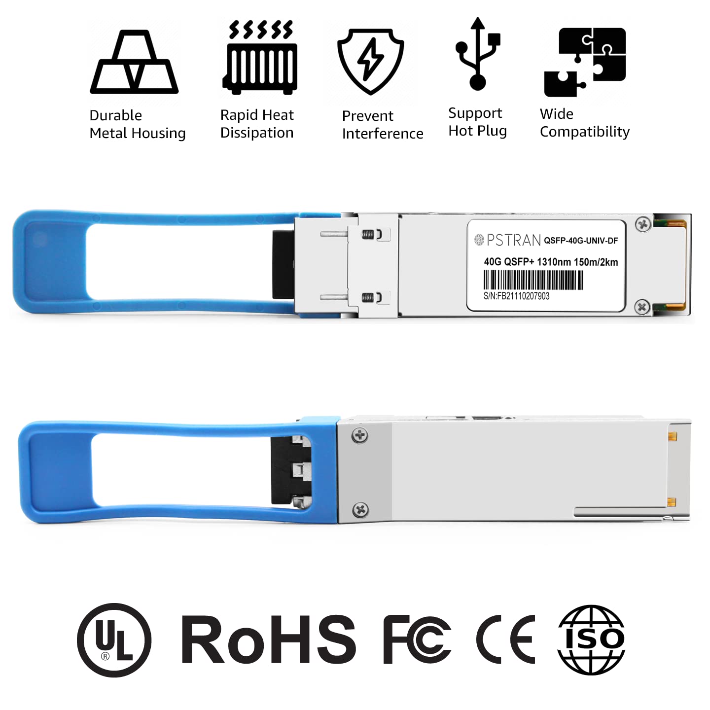 Opstran 40Gbase Univ Qsfp+ Optical Transceiver Module Compatible With Dell Force10 407 Bbrc 40Gbase Lm4 40G Qsfp+ Lm4 Duplex Lc