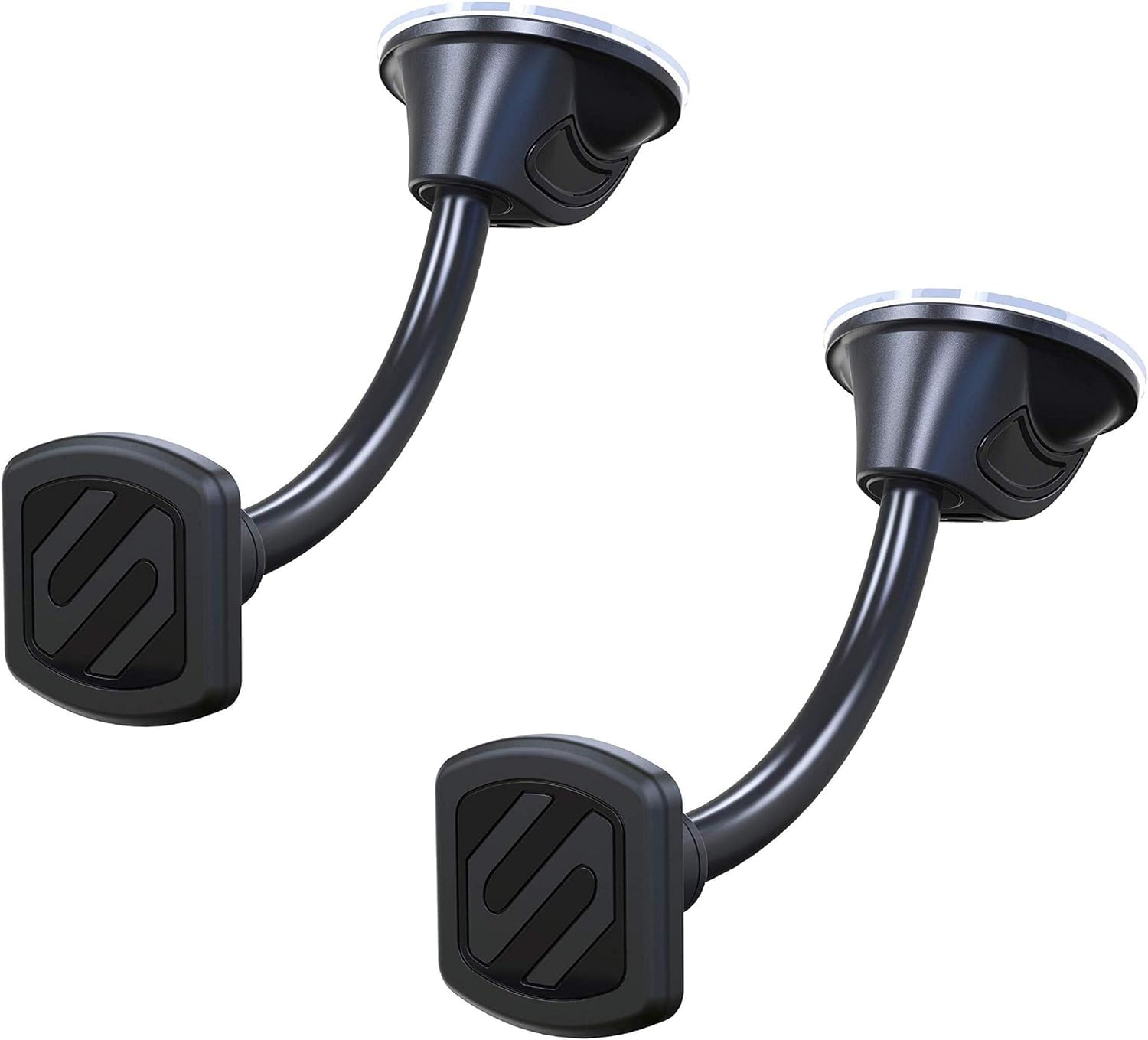 Scosche Magwdm 2Pxces0 Magicmount Flex Neck Suction Cup Car Phone Mount For Dashboard/Windshield, 360 Adjustable Magnet Head Uni