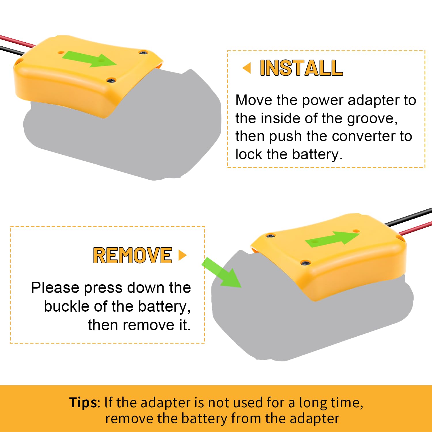 Kzreect 2 Pack For Power Wheel Adapter Compatible With Dewalt 20V Battery, Converter Kit With Fuse Holder, Switch, Terminals, 12
