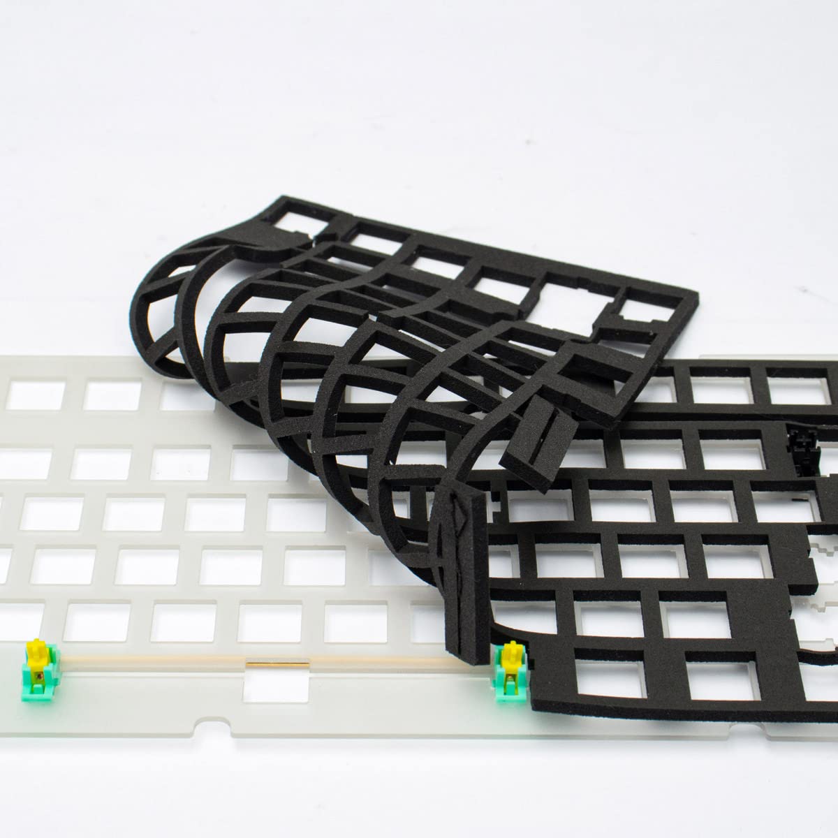 Mintcaps 2 Pieces Set Of Keyboard Sound Dampening Foam 68 Layout Silencer Pad Gasket Eva Foam Keyboard Switches Dampener Foam Pa