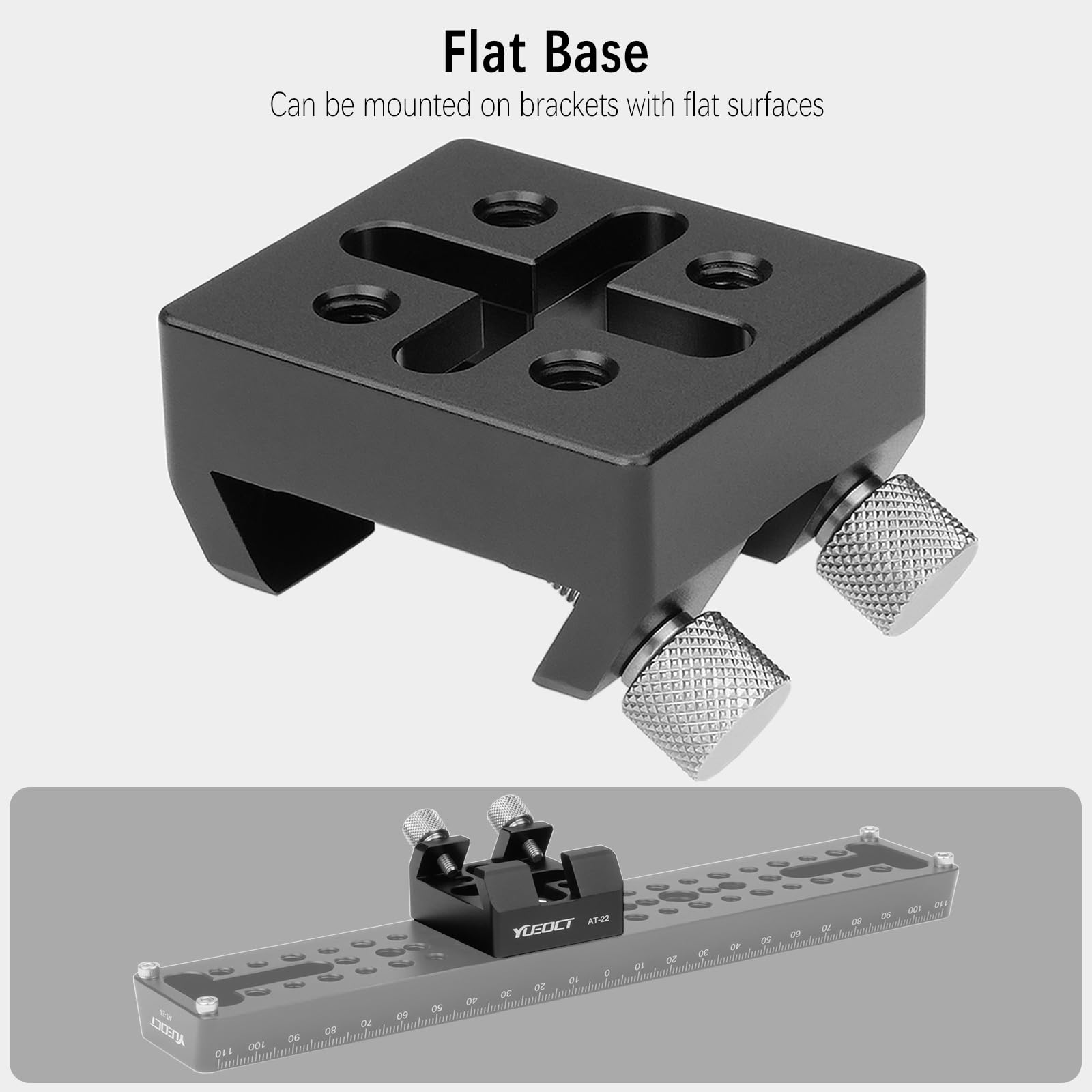 Yueoct Flat Base Finder Scope Bracket Mount Dovetail Mounting Base Shoe With M6 Screws For Telescope Finderscope Scopes Handle R
