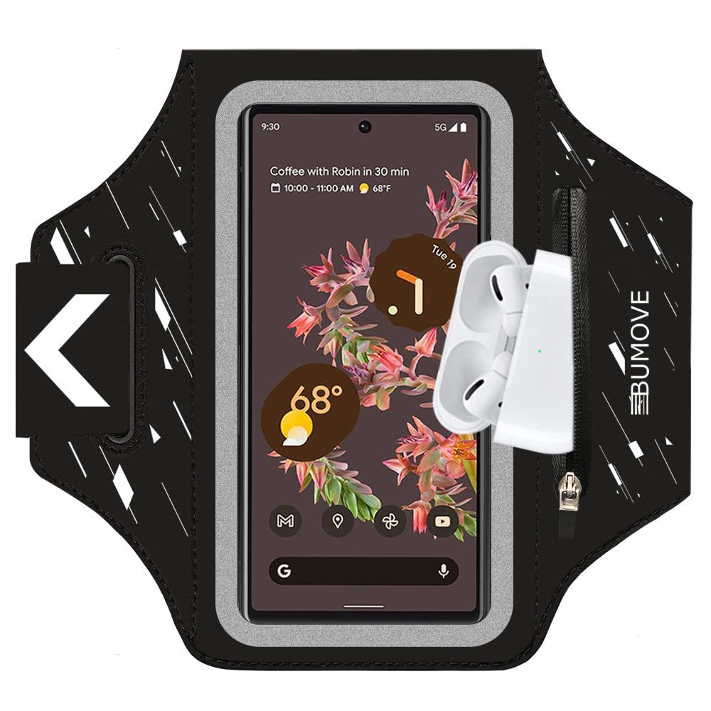 Pixel 8/8 Pro Armband, Bumove Gym Running Workouts Sports Phone Arm Band For Google Pixel 7, 7 Pro, 6, 6 Pro Up To 6.9 Inch With