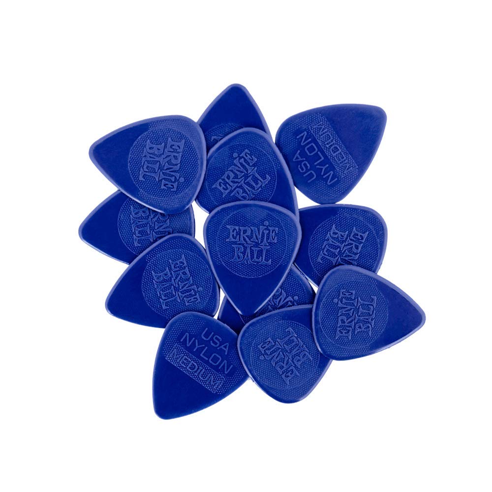 Ernie Ball Nylon Guitar Picks, Medium, 12 Pack (P09136)