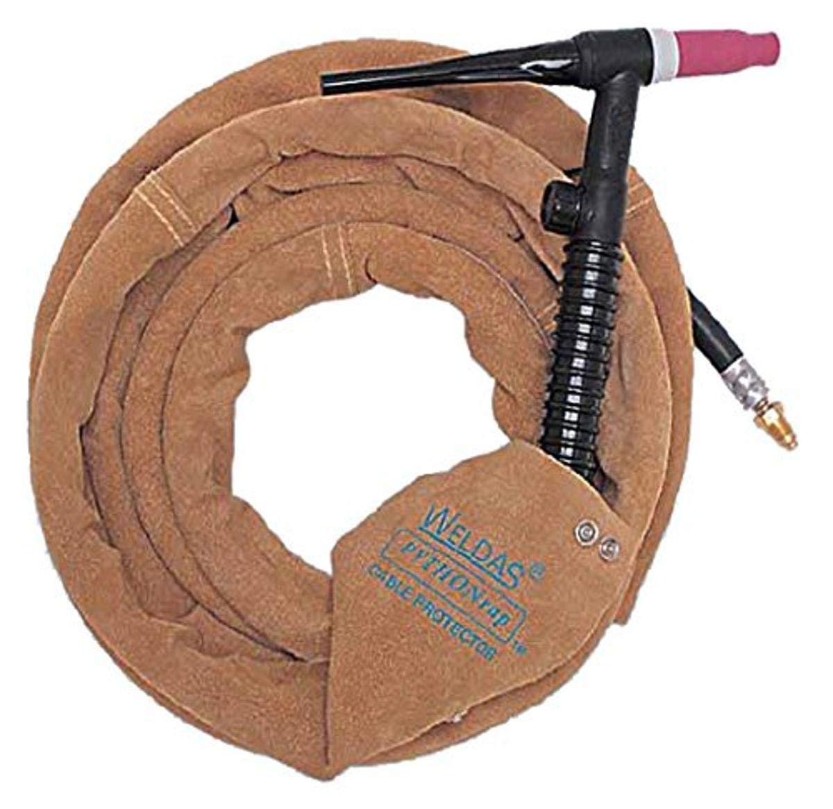 Weldas 44-4010 PYTHONrap Cable Cover, 4 W x 10 L, Snapped, Leather, 10, Buck Tan