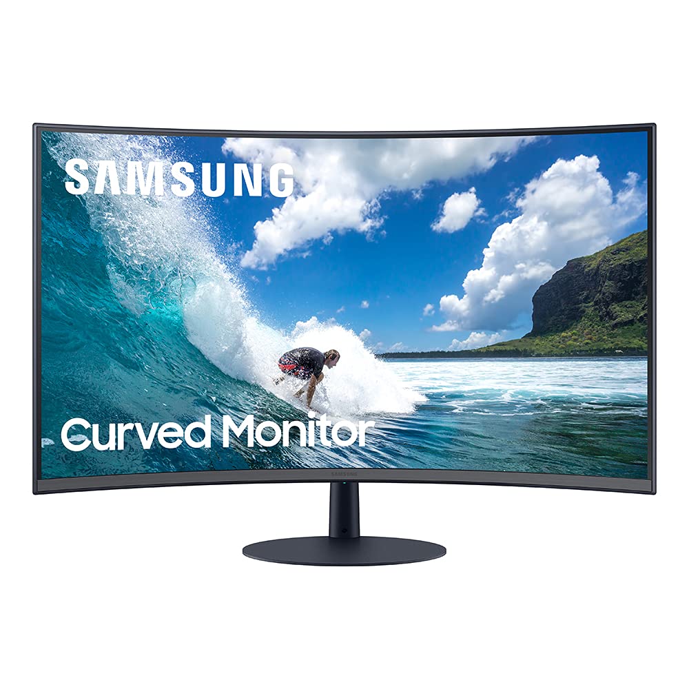 Samsung T550 Series 27 Inch Fhd 1080P Computer Monitor, 75Hz, Curved, Built In Speakers, Hdmi, Display Port, Freesync (Lc27T550F