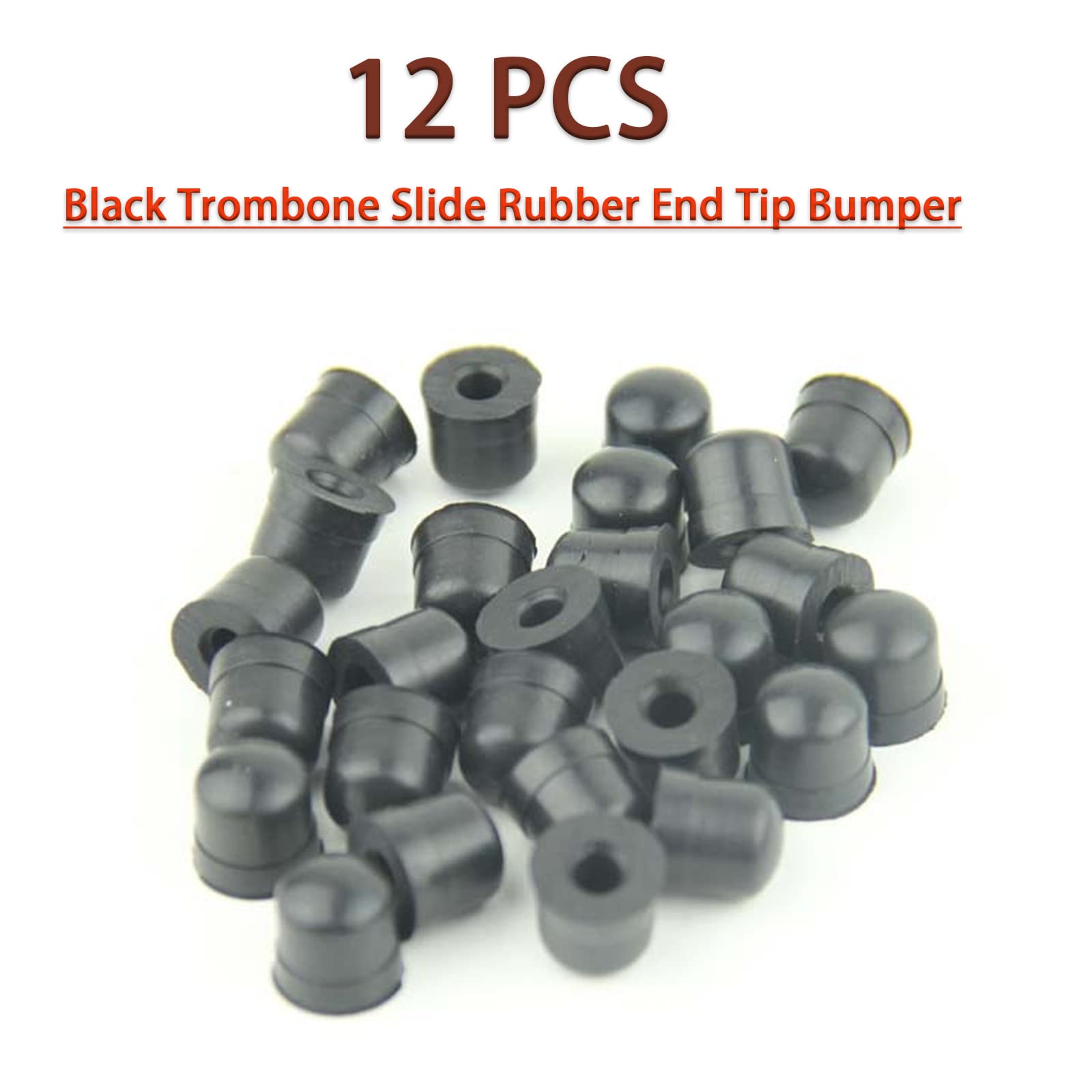Cheerock 12Pcs Trombone Slide Rubber Protectors   Trombone Rubber Stopper And Tip For Brass Instrument Accessories