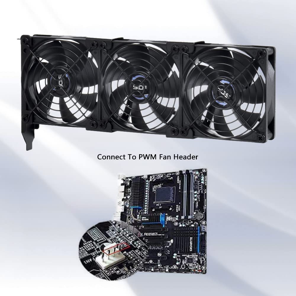 Scccf Graphic Card Fans, Graphics Card Cooler, Video Card Cooler, Pci Slot Dual 90Mm 92Mm Pwm Fans, Vga Cooler