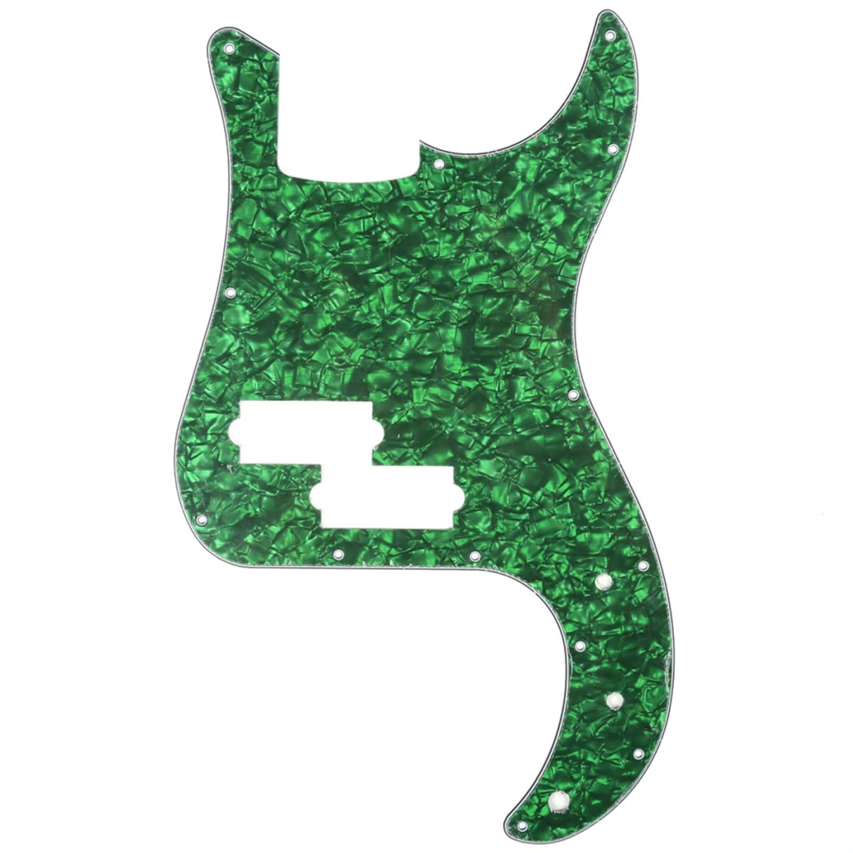 Musiclily 13 Hole P Bass Pickguard PB Scratch Plate for 4 String Fender American/Mexican Standard Precision Bass, 4Ply Pearl Gre