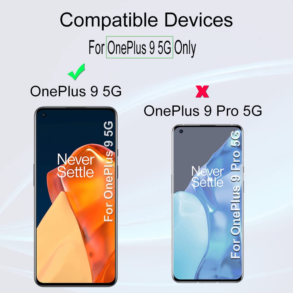 Ibywind Screen Protector For Oneplus 9 5G,With 2Pcs Tempered Glass,1Pc Camera Lens Protector,1Pc Backing Carbon Fiber Film [Fing