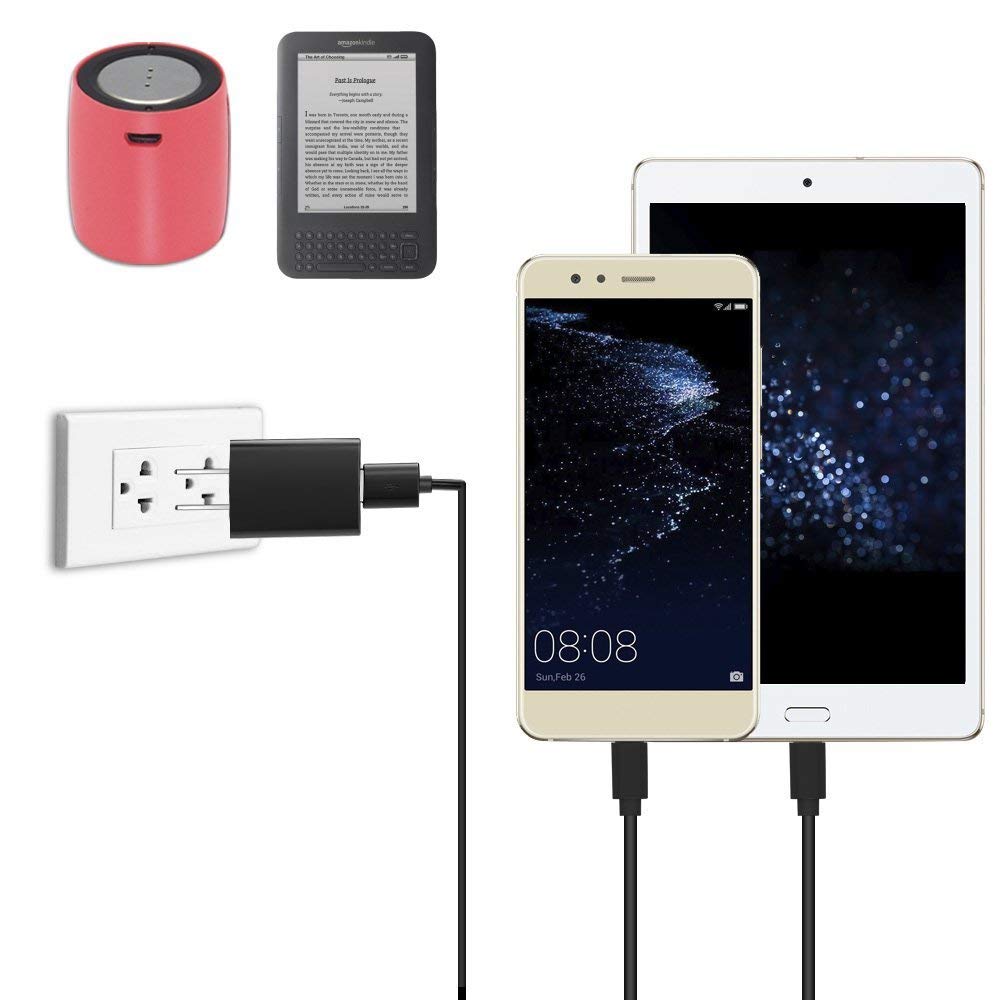 Usb Micro Charger Compatible Samsung Galaxy Note, Tab A, E, S2, 3, 4, 7.0'' 8.0'' 9.6'' 9.7'' 10.1'', Sm T280/ 350/580/ 560/530