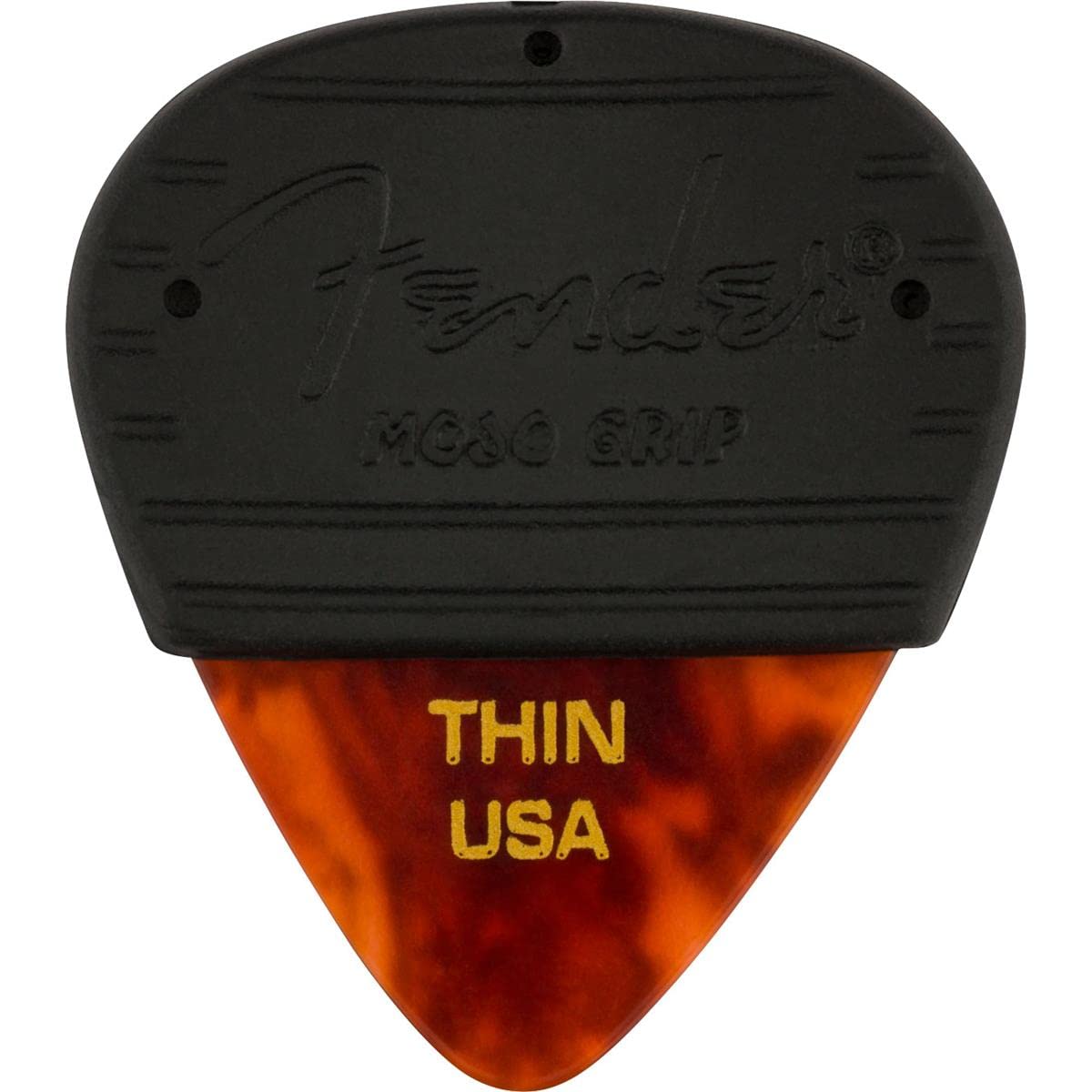 Fender Mojo Grip Guitar Picks 351 Shape, Celluloid, Tortoise Shell, Thin, 3 Pack