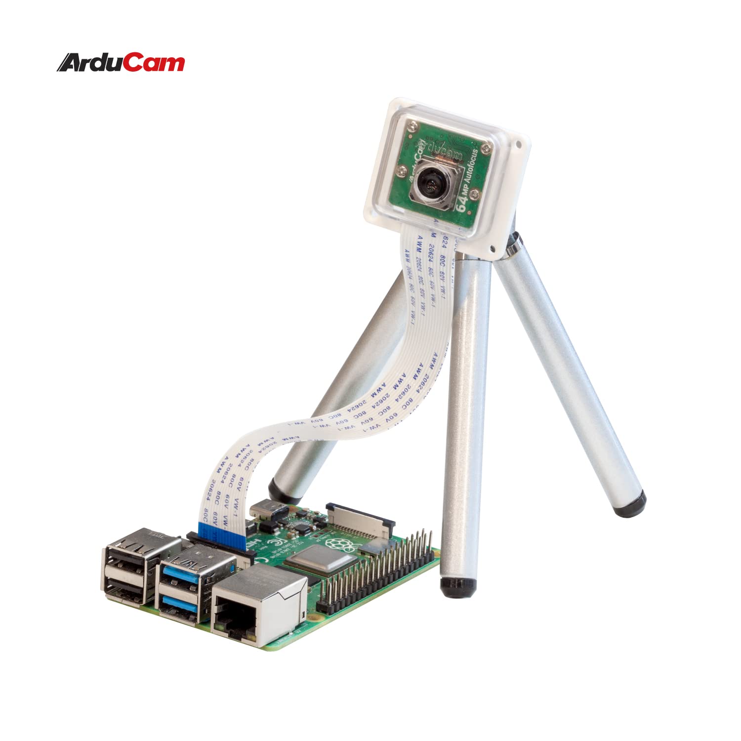 Arducam 64Mp Ultra High Resolution Autofocus Camera Module For Raspberry Pi, Compatible With Raspberry Pi 5/4B/3B+/3B/2B/A+/Zero