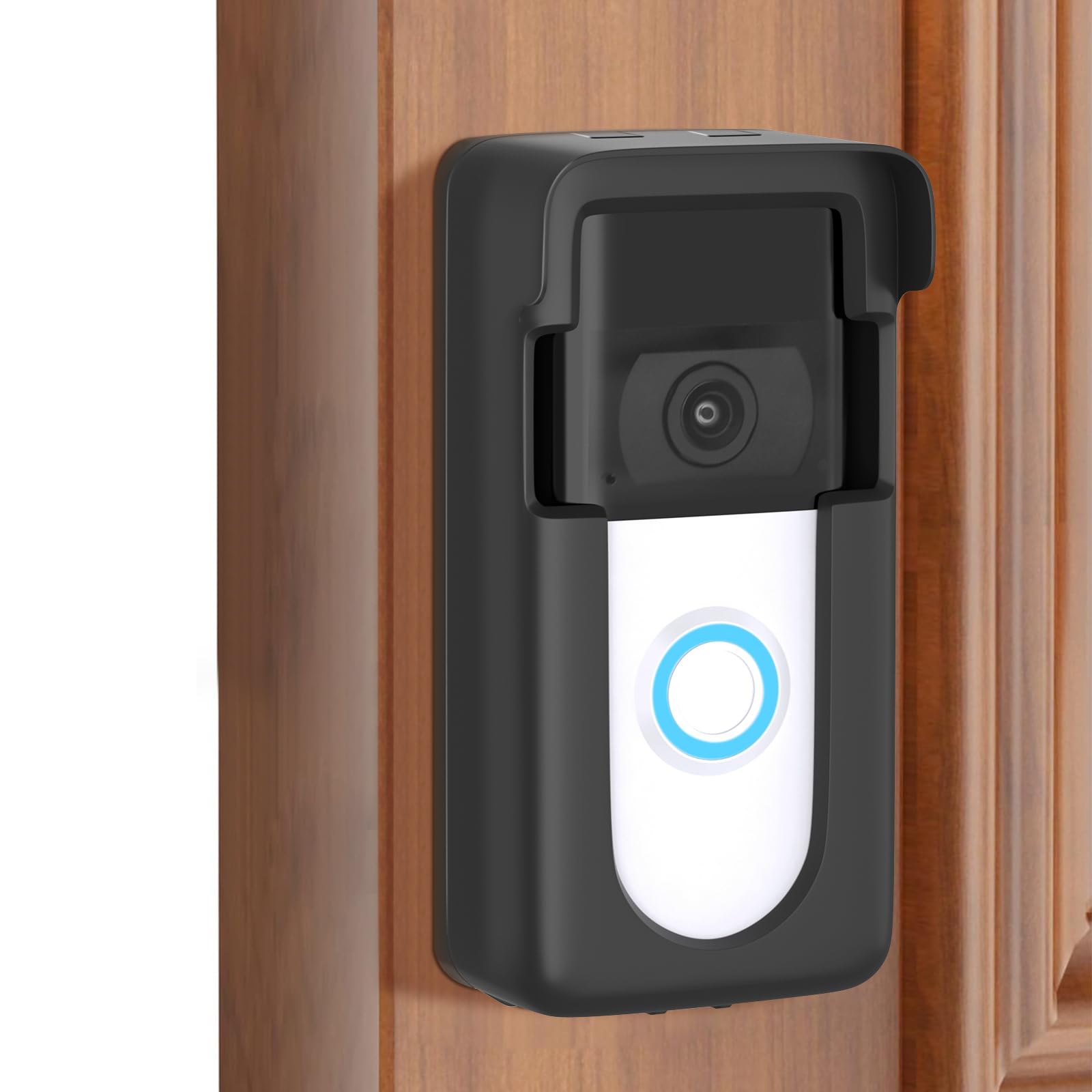 Adhesive Doorbell Mount Compatible with Ring Video Doorbell 1/2/3/3 Plus/4/(2020 Release)/(2023 Release), No-Drill Door Mount Co