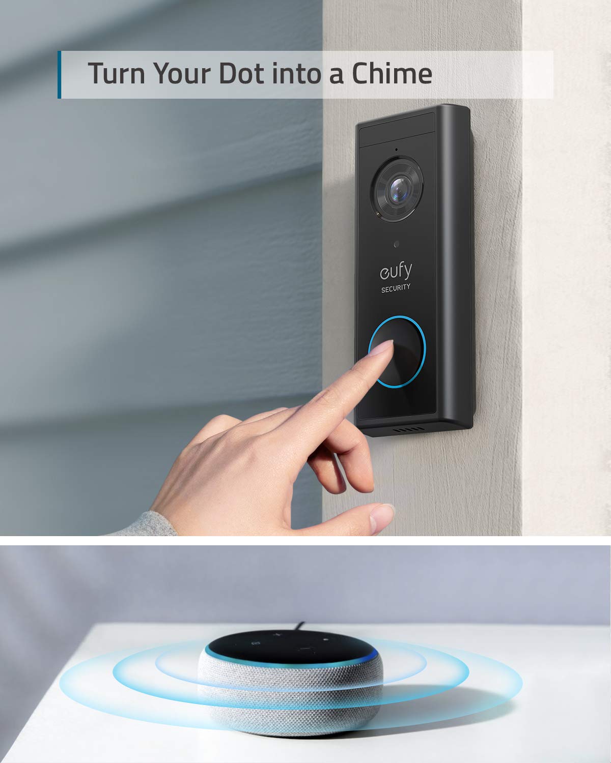 Eufy Security, Video Doorbell S220 (Battery Powered) Kit, Security Camera   2K Resolution, 180 Day Battery Life, Encrypted Local
