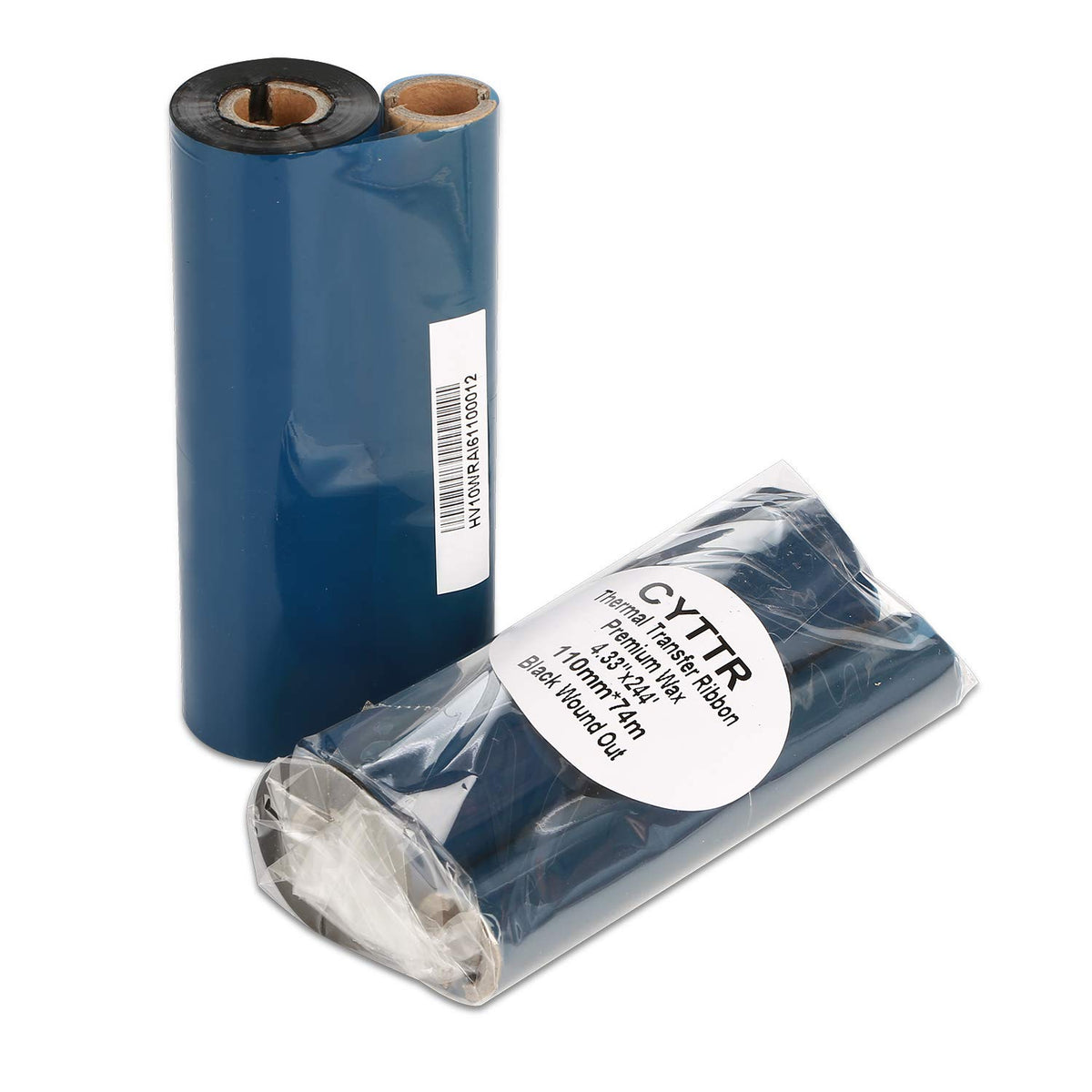Cyttr 433 X 244 Thermal Transfer Ribbon   1 Roll Resin Enhanced Wax 12 Inch Core Ink Out For Zebra Eltron Datamax Zebra Gc420T G
