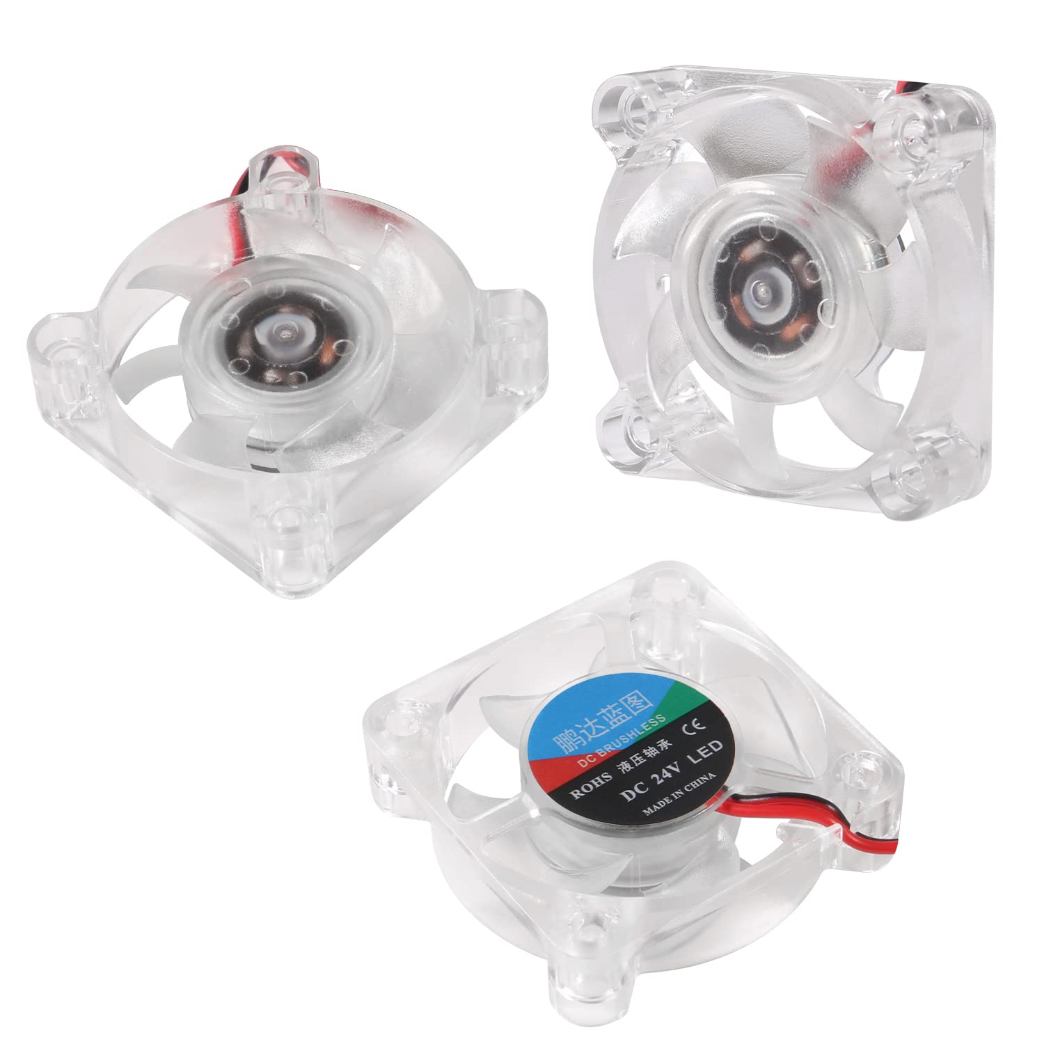 Aediko 6Pcs 4010 Fan 3D Printer Fan Dc 12V Mini Brushless Cooling Fan 40X40X10Mm Hydraulic Bearing Fan Rgb Led With 2 Pin Termin