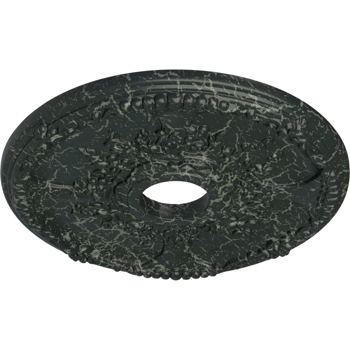 Ekena Millwork Cm18Septc Antioch Ceiling Medallion, 18''Od X 3 1/2''Id X 1 3/8''P, Hand Painted Painted Turtle Crackle