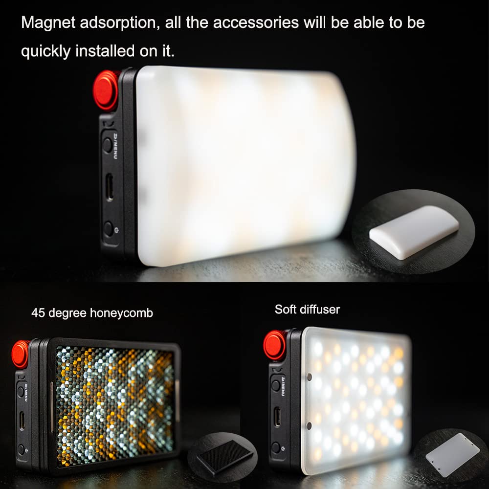 Aputure Mc Pro Camera Light,5W High Brightness 1585 Lux At 0.5M,2000 10000K Adjustable Magnetic Attraction And Ip65 Weatherproof