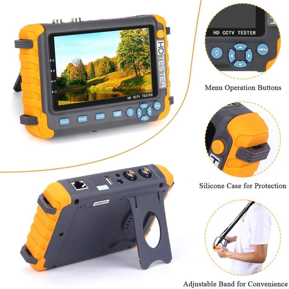 Cctv Monitor Camera Tester Hd Display Video Monitor Ahd/Tvi/Cvi/Cvbs Camera Test Coaxial Analog Camera Monitor Tester 8Mp/5Mp/10