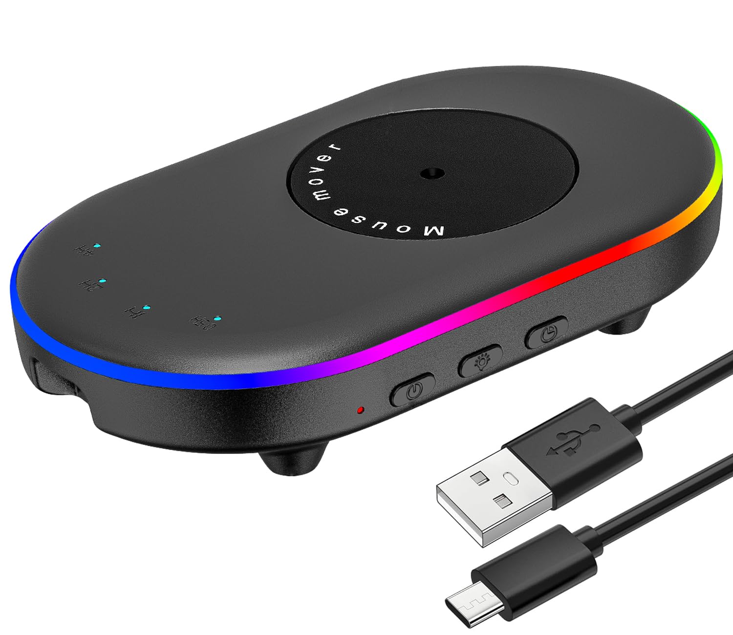 LED Mouse Jiggler Undetectable Mover Device with Timer, Mouse Mover Work from Home  ON/Off Switch, DriverFree Shaker for Keepi