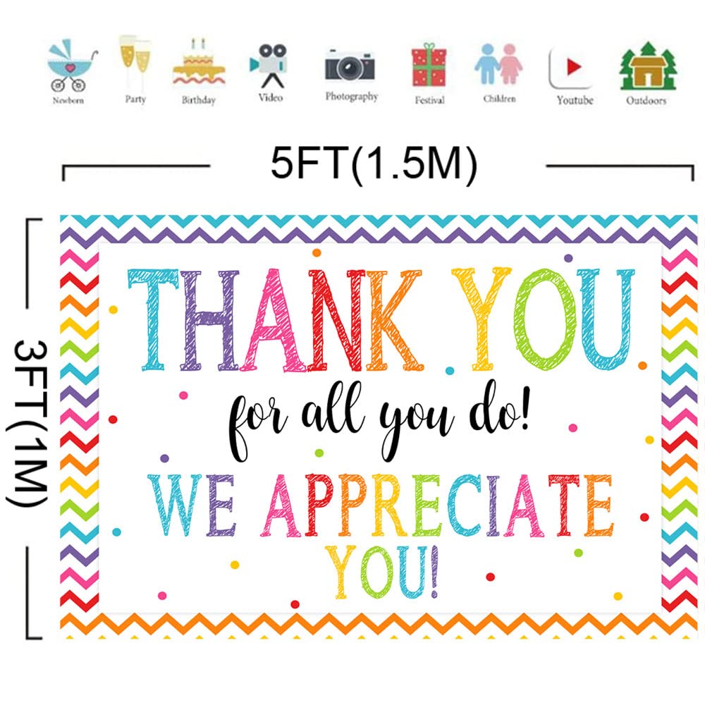 5X3Ft Thank You For All You Do Backdrop Congratulations Graduates Background Be Thankful To The Teacher Doctor Staff In Class Of