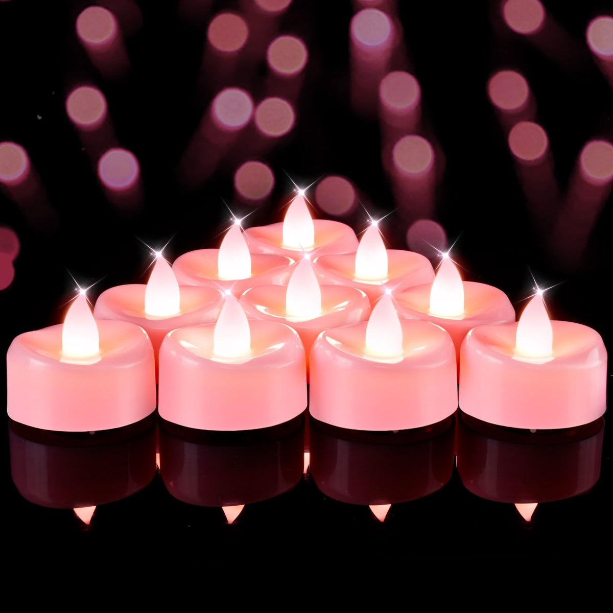 Beichi Flameless Candles, Tea Lights Battery Operated, No Flickering Votive Candles Led Tea Lights For Wedding Christmas Party H