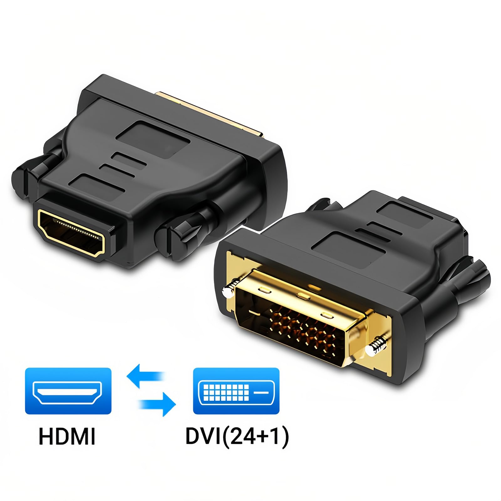 Mmobiel Hdmi To Dvi Adapter   Bi Directional   Male Dvi D Dual Link To Female Hdmi   Converter Supports Monitor, Pc, Tv, Gaming,