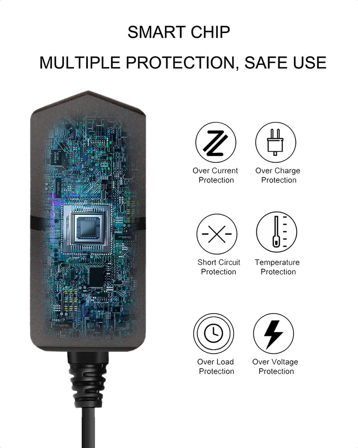 6V 2A Power Adapter Charger [Ac 6 Volts 2 Amps Regulated Switching Power Supply] With 8 Interchangeable Dc Plug For 300Ma 400Ma