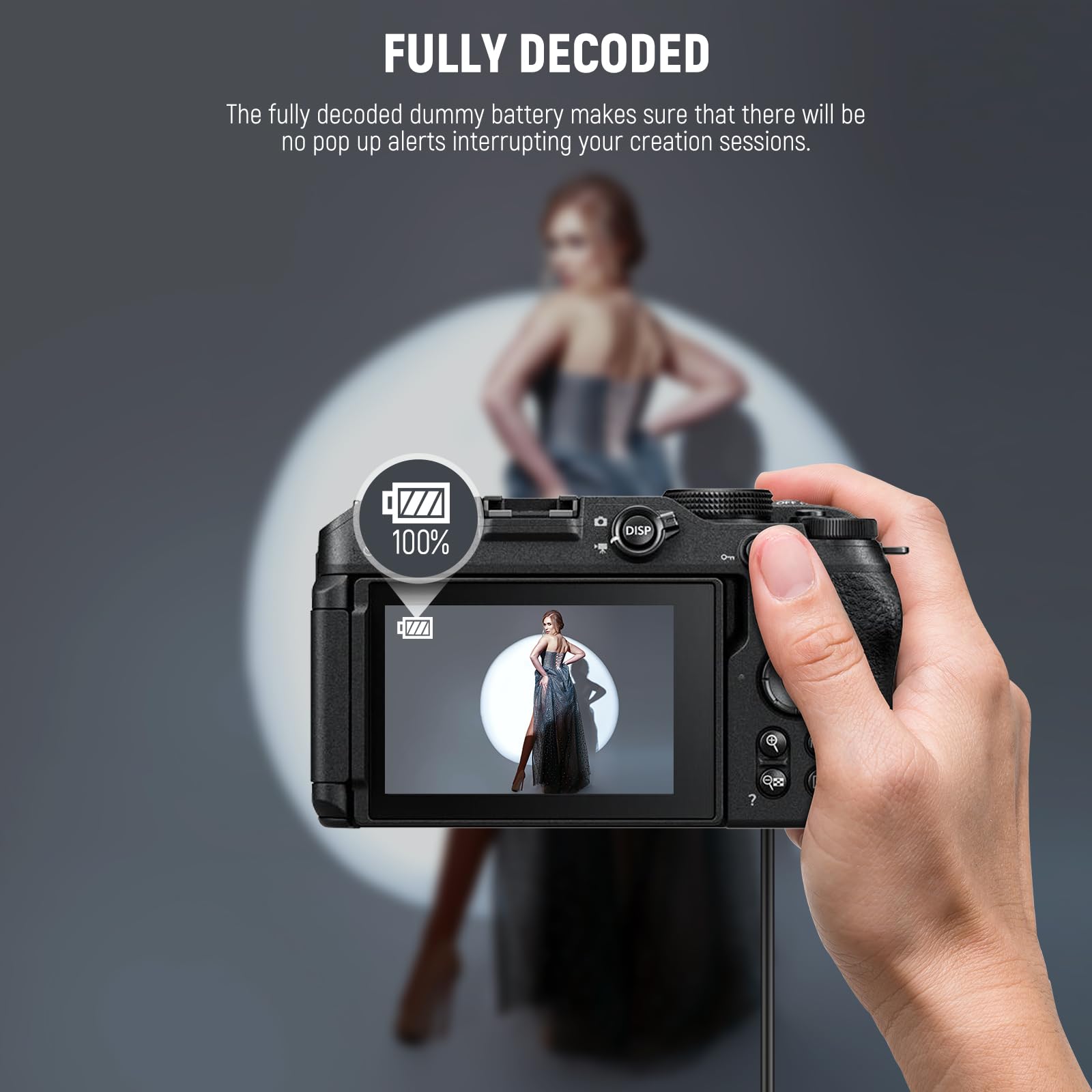 Neewer D Tap To En El25 Dummy Battery With Cable, Stable Continuous Power Supply For Nikon Zfc Z30 Z50, Compatible With Smallrig