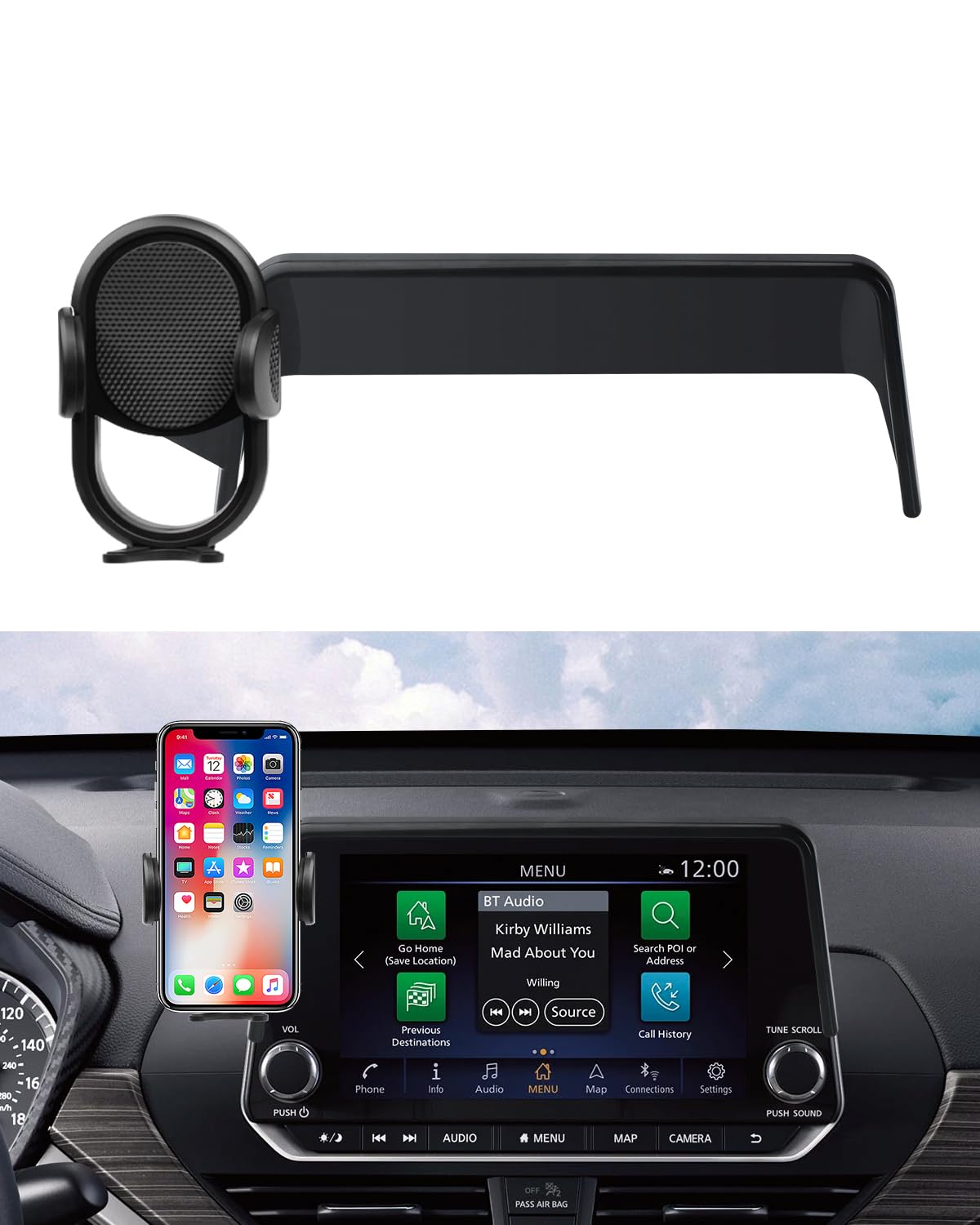 Autorder Car Phone Holder For 2021-2025 Nissan Rogue/2019-2025 Altima/2020-2025 Sentra Accessories Phone Mount 8-Inch Screen Cel