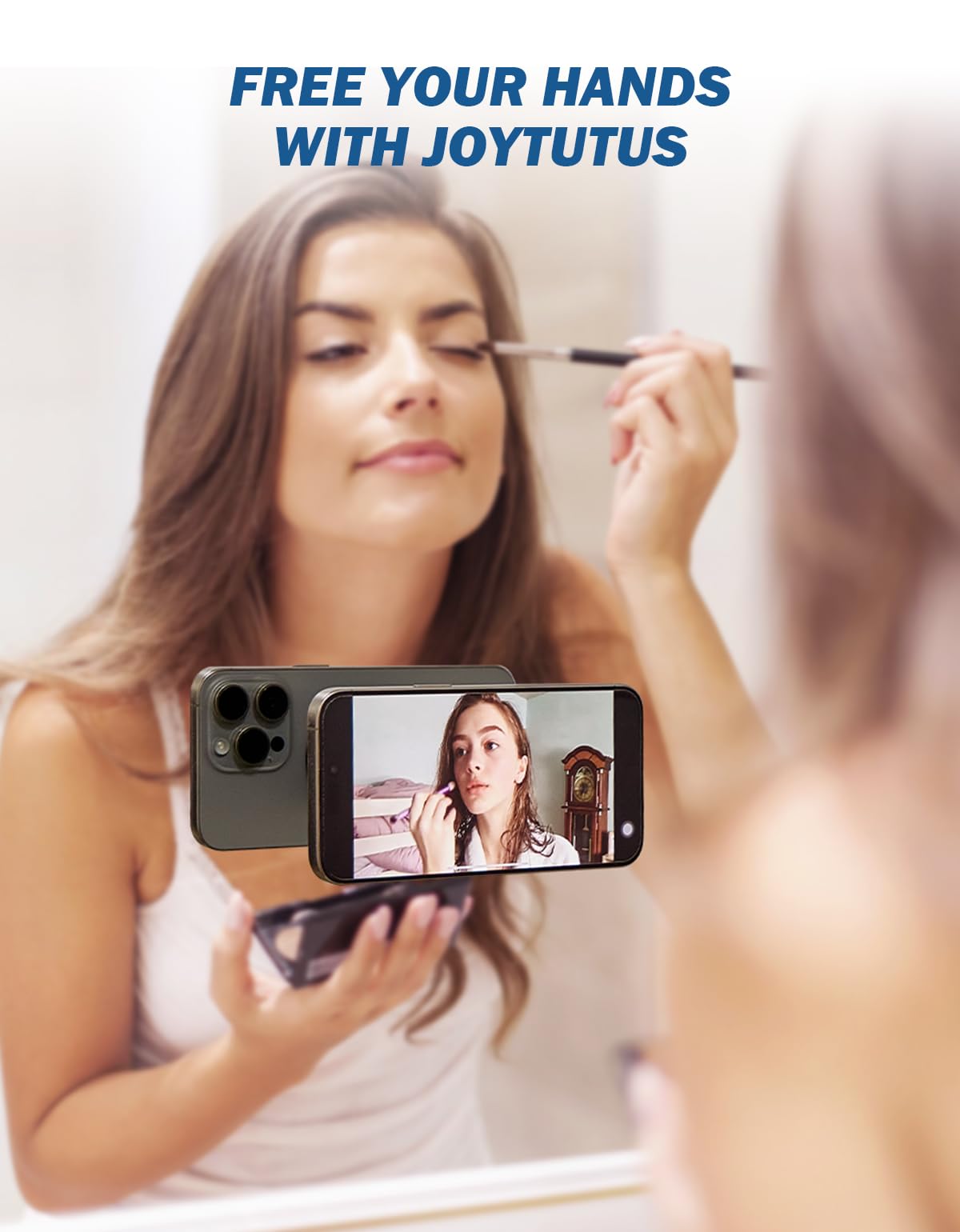 Joytutus Shower Phone Holder, Reusable Suction Cup Phone Mount For Shower, Mirror, Kitchen, Window & Bathroom, Magsafe Wall Moun